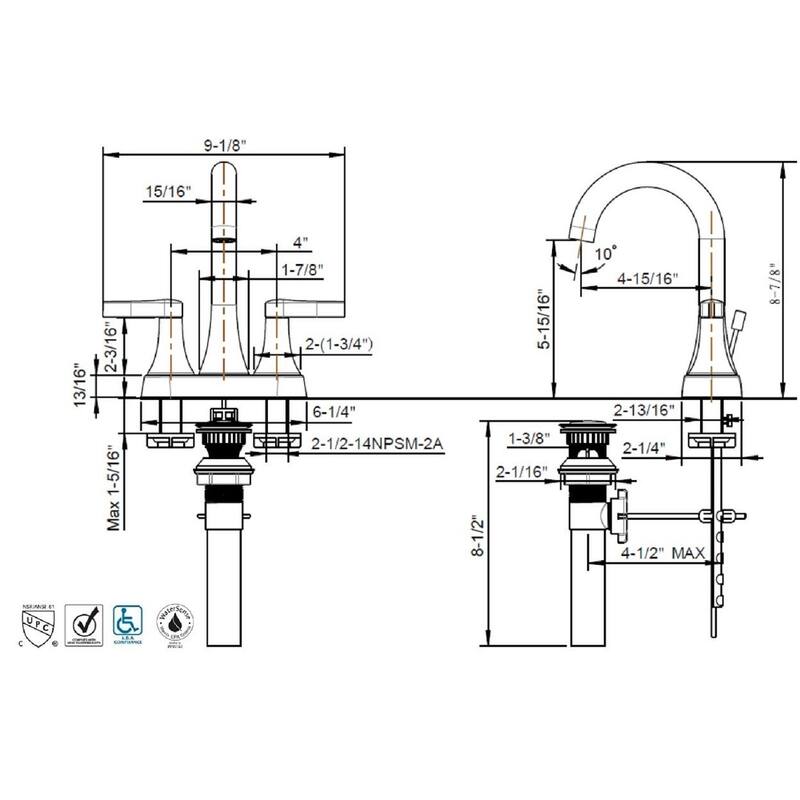 Ultra Faucets Nita Collection Two-Handle 4" Centerset Lavatory Faucett