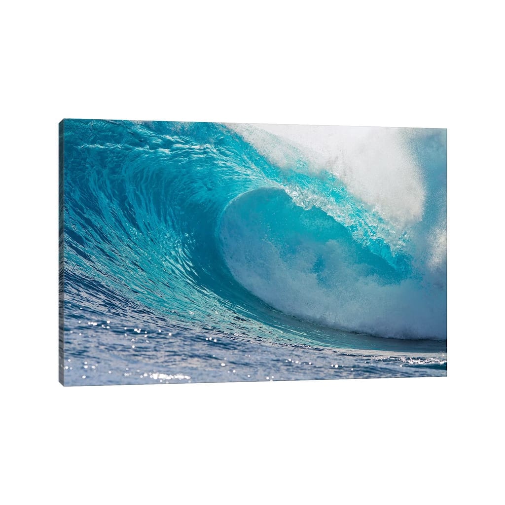 iCanvas "Plunging Waves II, Sout Pacific Ocean, Tahiti, French Polynesia" by Panoramic Images Canvas Print