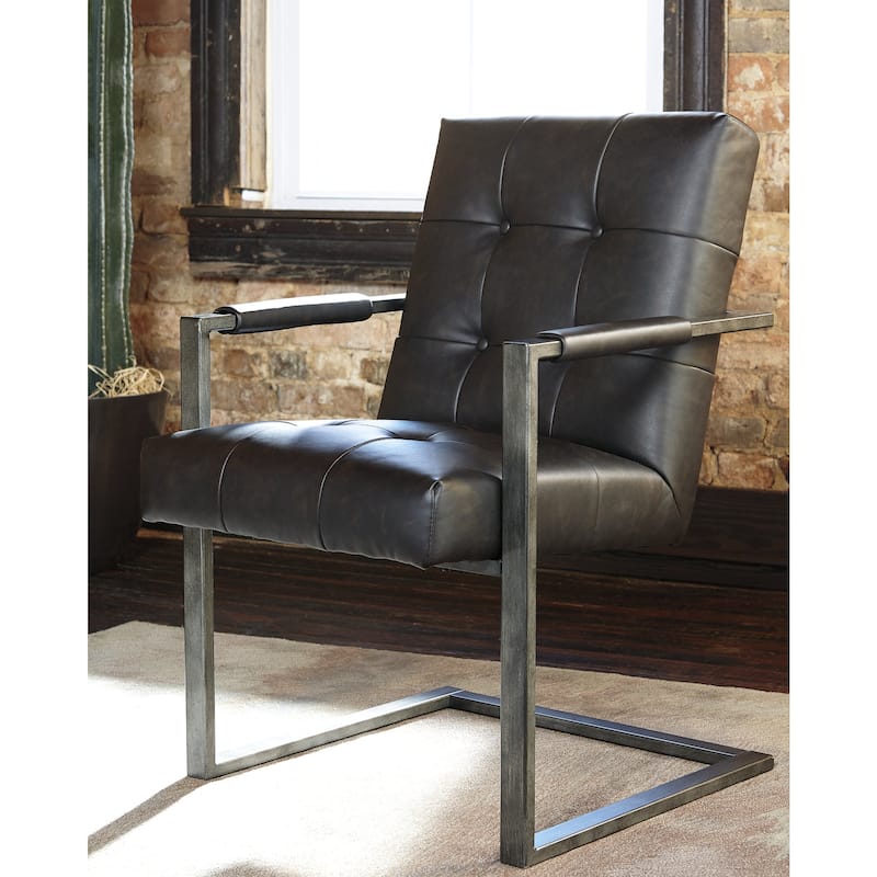Signature Design by Ashley Starmore Brown/Black Home Office Desk with Chair