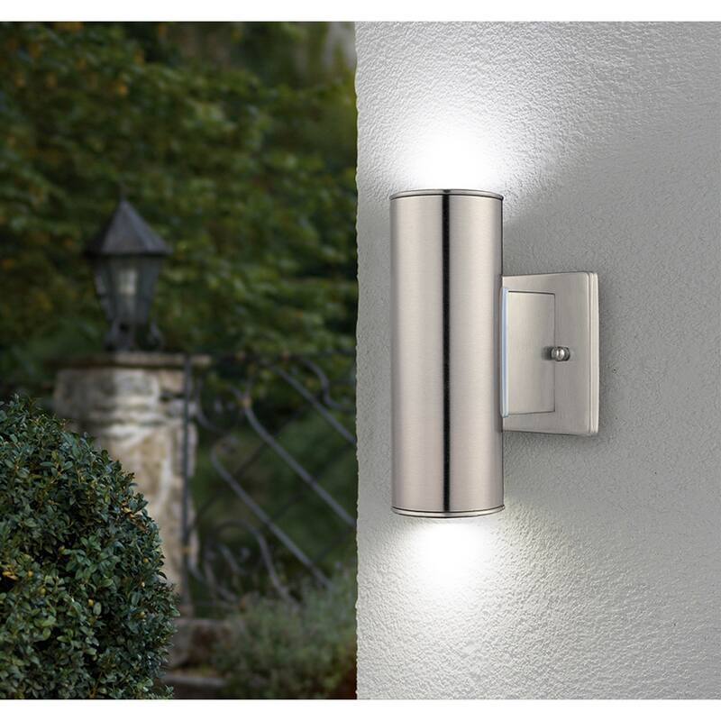 Eglo Riga 2-Light Stainless Steel Outdoor Sconce