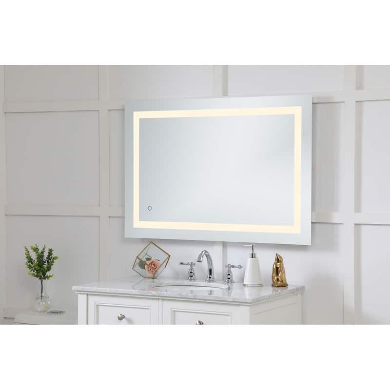 Avalon 27" x 40" Hardwired LED mirror - Silver