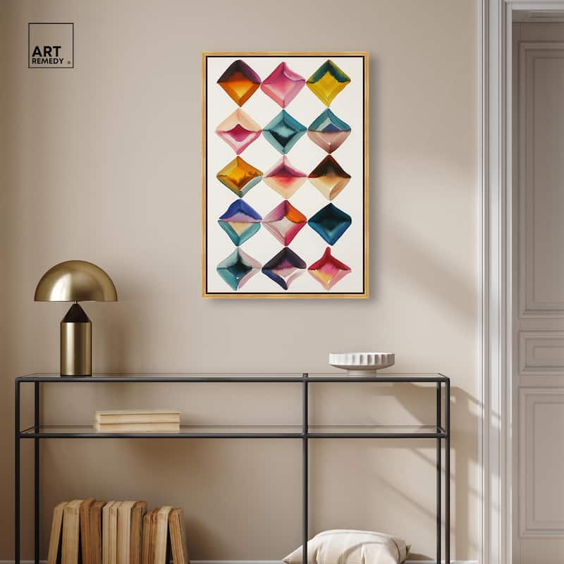 Diamond Grid Canvas by Art Remedy