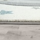 preview thumbnail 5 of 7, Nursery Rug for Kids Cute Animals on a Hot Air Balloon in Cream Blue