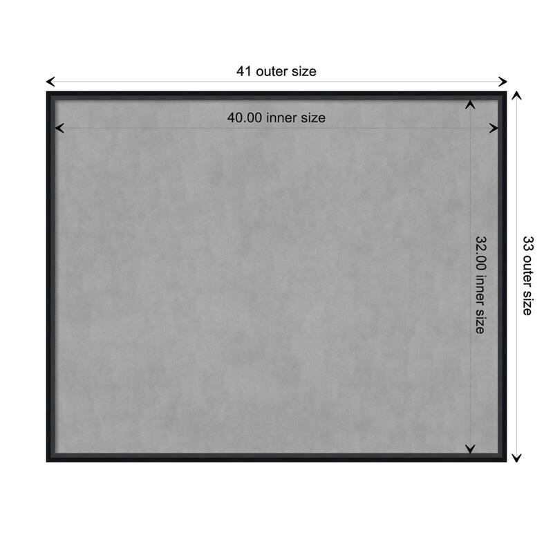 Amanti Art Lucie Black Framed Magnetic Board - Board Size 40x32