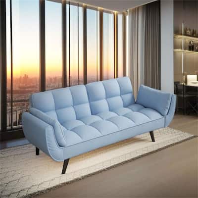 57 " Velvet Soft Sofa Fit Apartment Bedroom Small Space