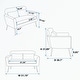 preview thumbnail 14 of 48, Loveseat With 2 Throw Pillows,Black Metal Legs