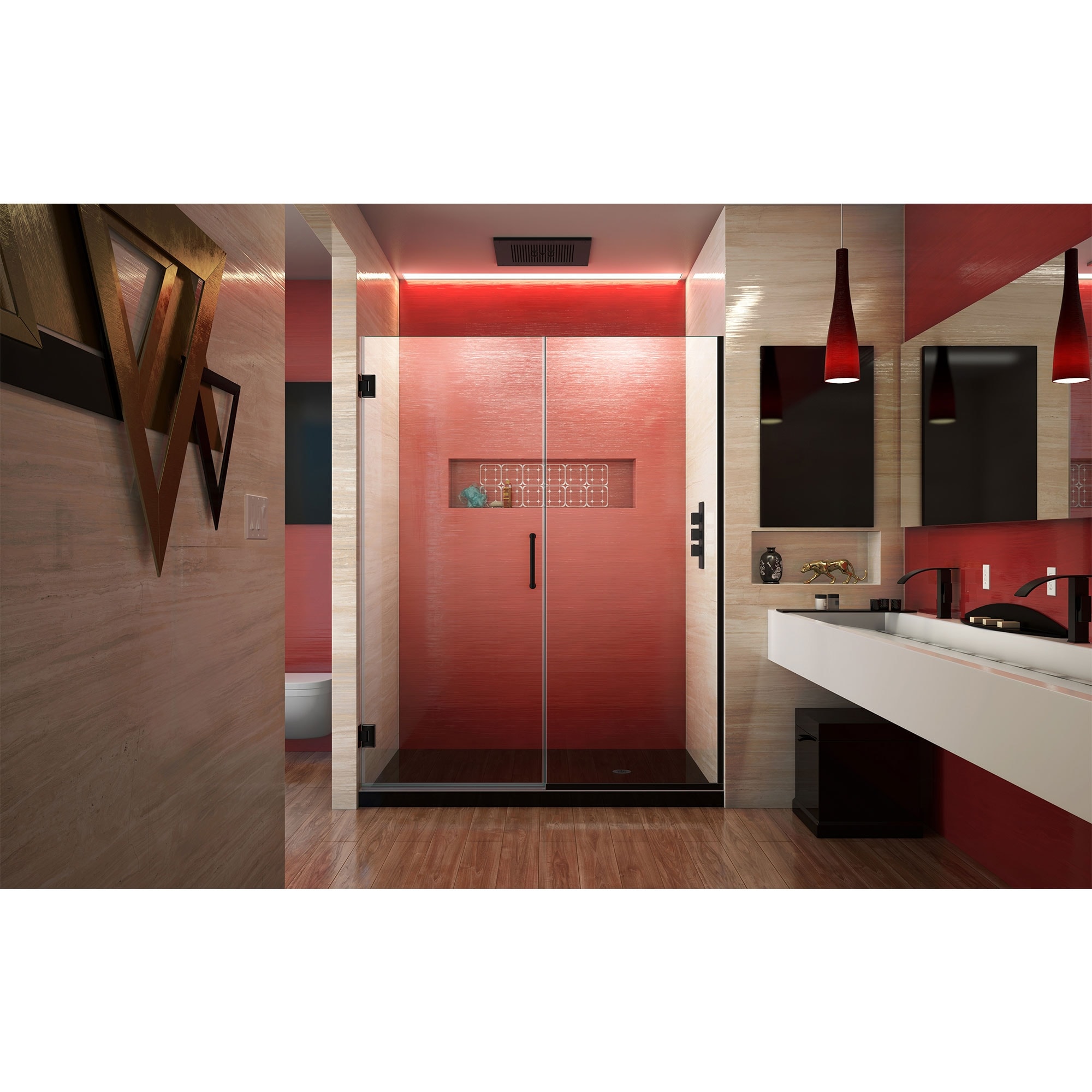 Dreamline Unidoor Plus 58 58 1 2 In W X 72 In H Frameless Hinged Shower Door 58 58 5 W 58 58 5 W Overstock 9128846