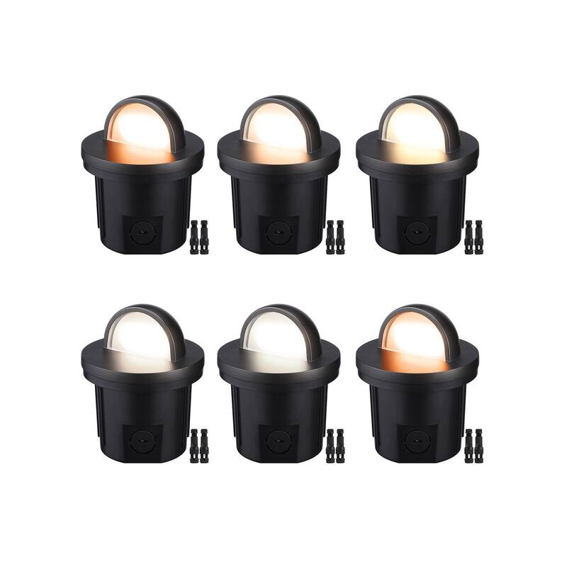 5W 5CCT LED In-Ground Well Light, IP67 Waterproof, 12–24V AC/DC - 6pack