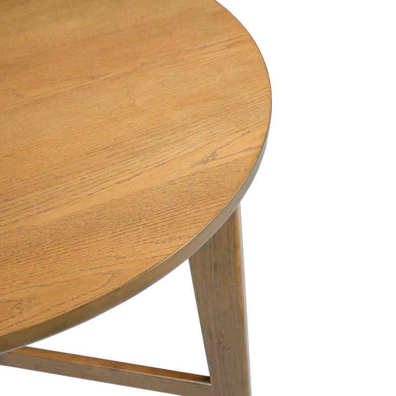 Christopher Knight Home - Bracken Retro Nordic Counter Height Bar Table with Solid Wood Legs & Cross-Reinforced Beams