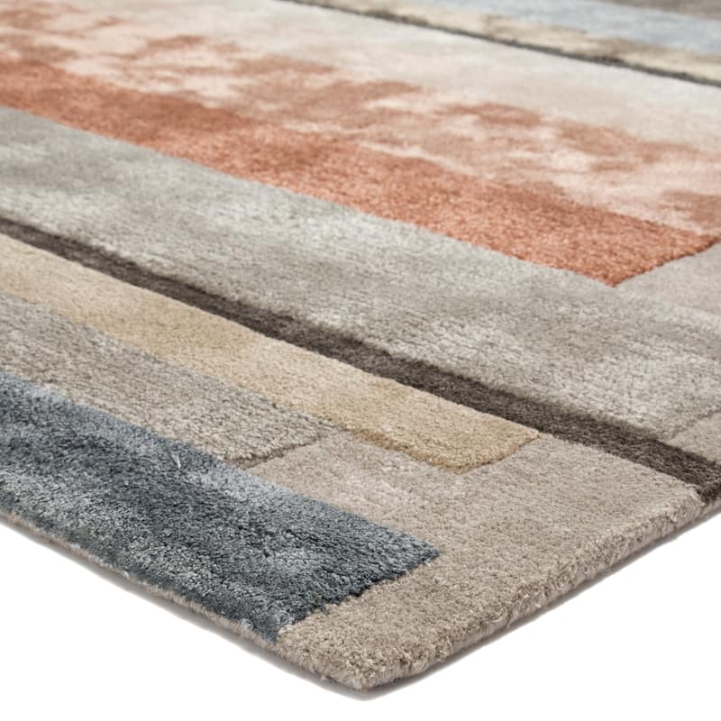 Parallel Handmade Geometric Area Rug