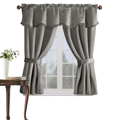 Burlington Room Darkening Drapery Set with Valance