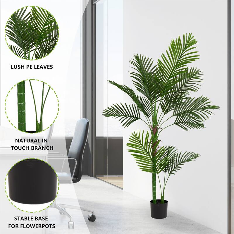 5.2FT Tall Artificial Areca Palm Tree