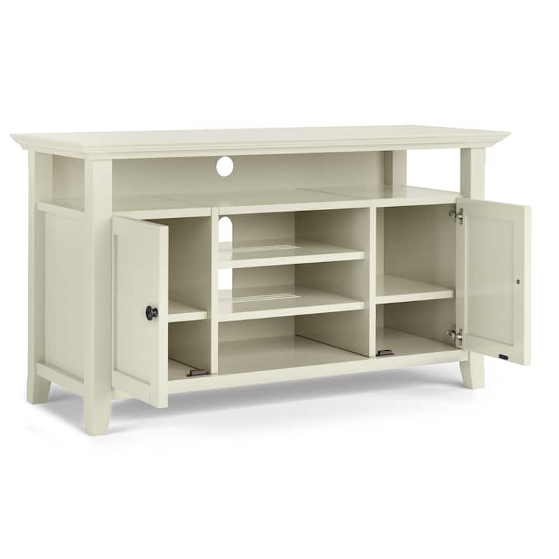 WYNDENHALL Halifax 54 inch Wide Solid Wood Transitional TV Stand - 54'' W x 18.9'' D x 31.9'' H