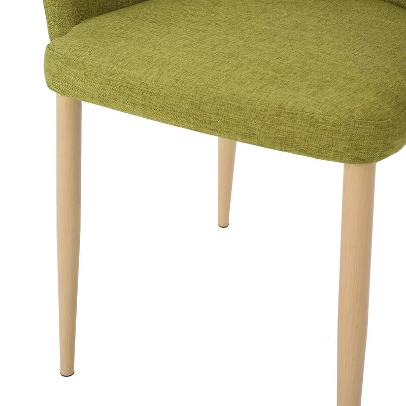 Upholstered Dining Chairs Set of 2, Modern Kitchen Chairs with Backrest, Fabric Dining Room Side Chairs with Metal Legs