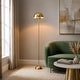 preview thumbnail 3 of 5, Modern Dome Floor Lamp, Industrial Slim Metal Shade - 65" Tall Standing Lamp for Living Room, Bedroom, Office