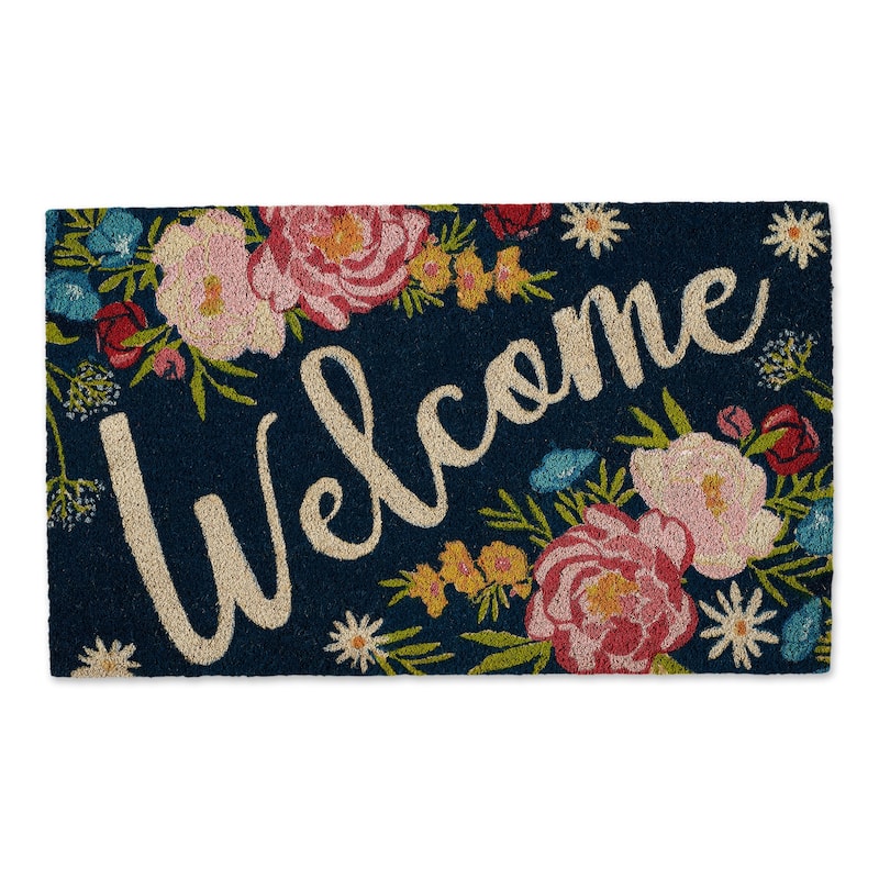 Welcome Tile Doormat - Roses