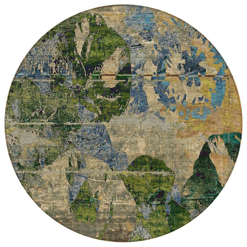 Hato Lush Floral Weather Resistant Versatile Elegance Runner Outdoor Rug