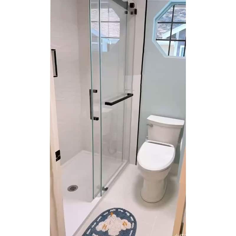 CEL 12" Square Tubing Singled-Sided Pull Handle or Towel Bar for shower door