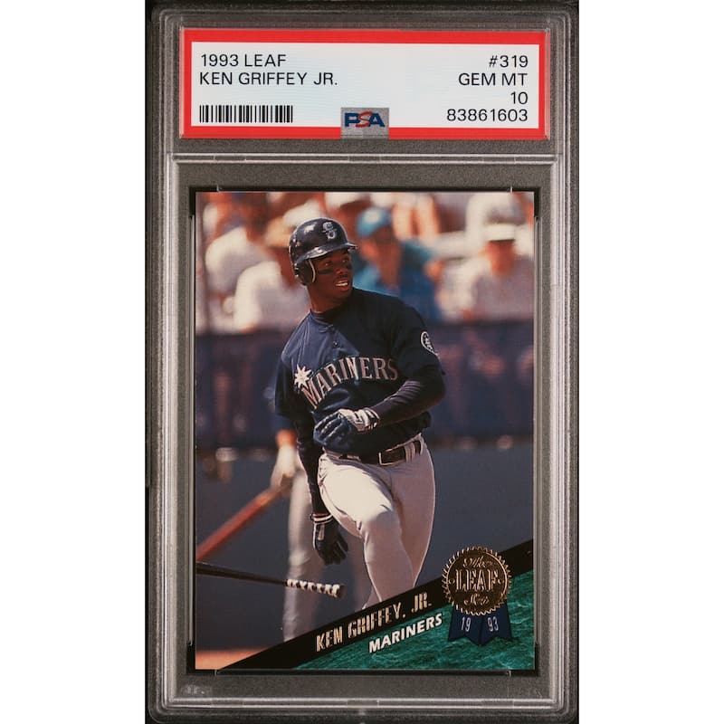 Ken Griffey Jr 1993 Leaf Baseball Card #319 Graded PSA 10 - 8'6" x 11'6"