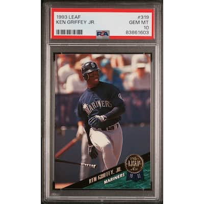 Ken Griffey Jr 1993 Leaf Baseball Card #319 Graded PSA 10 - 8'6" x 11'6"