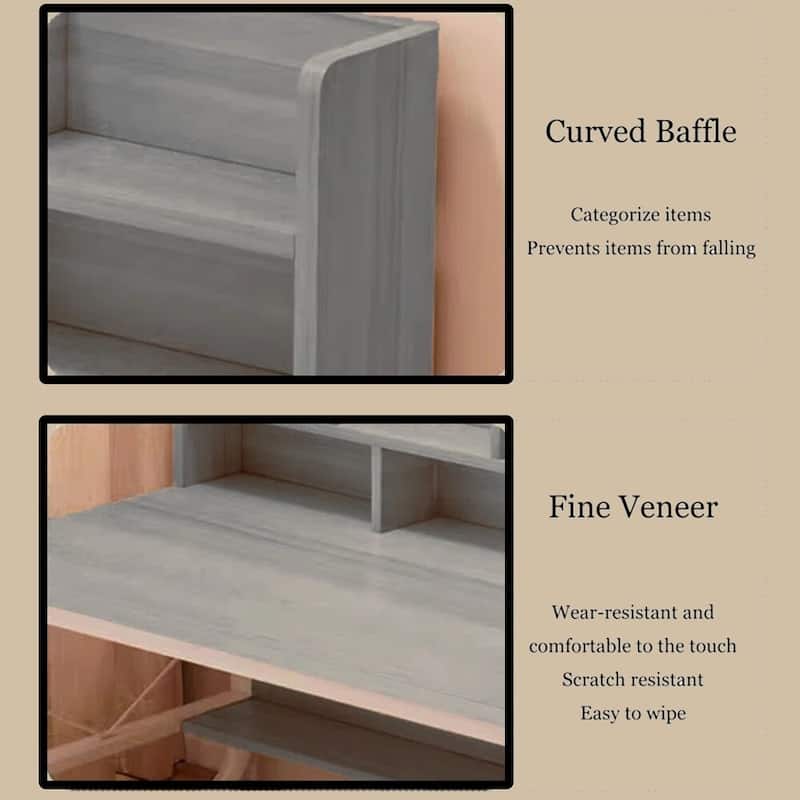 Modern Rectangle Premium Multi-Functional Computer Desk with Shelving