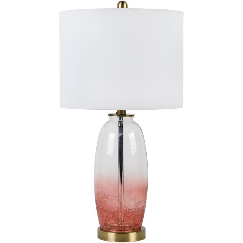 Artistic Weavers Arbyrd Modern Pink Crackle Glass Table Lamp
