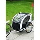 preview thumbnail 1 of 6, Aosom 2 in 1 Double Child Bike Trailer and Stroller Black