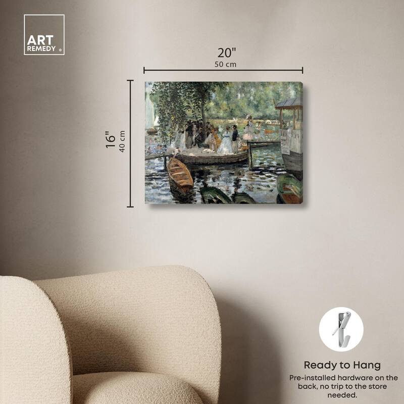 La Grenouillere 1869 Canvas by Art Remedy, Gallery Wrapped