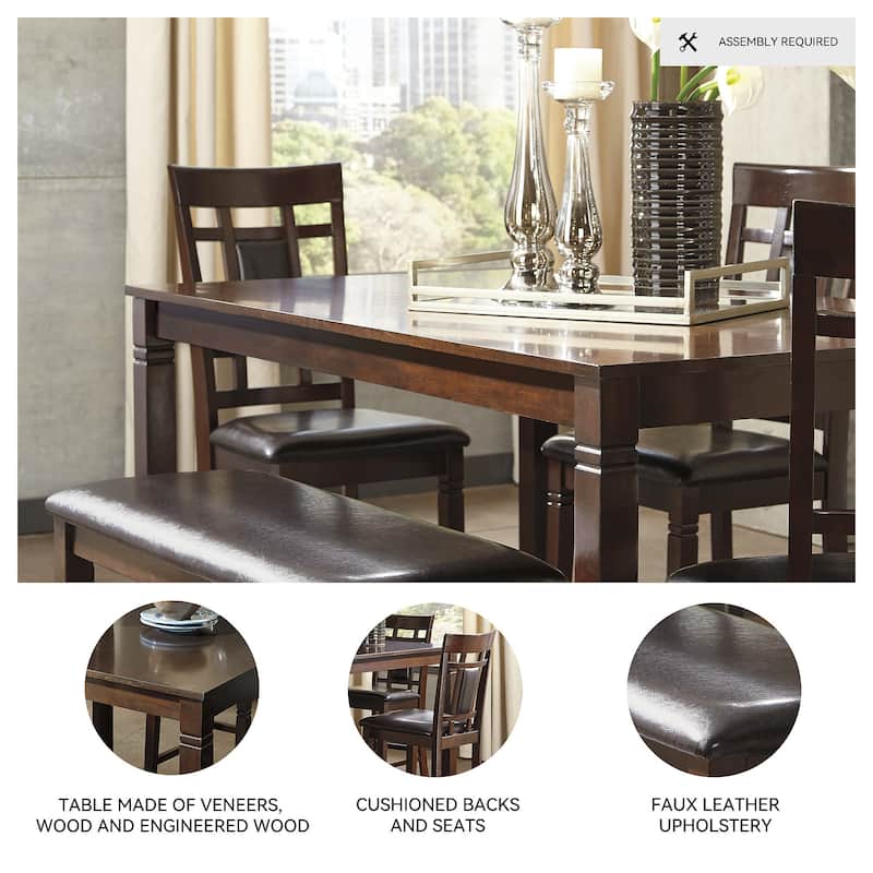 Bennox Brown 6-piece Dining Room Table Set