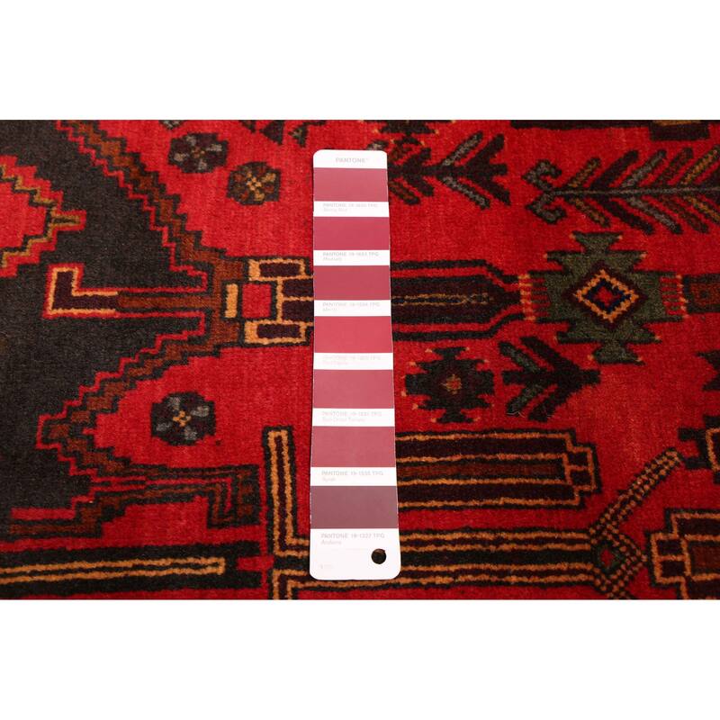 ECARPETGALLERY Hand-knotted Teimani Red Wool Rug - 4'0 x 6'11