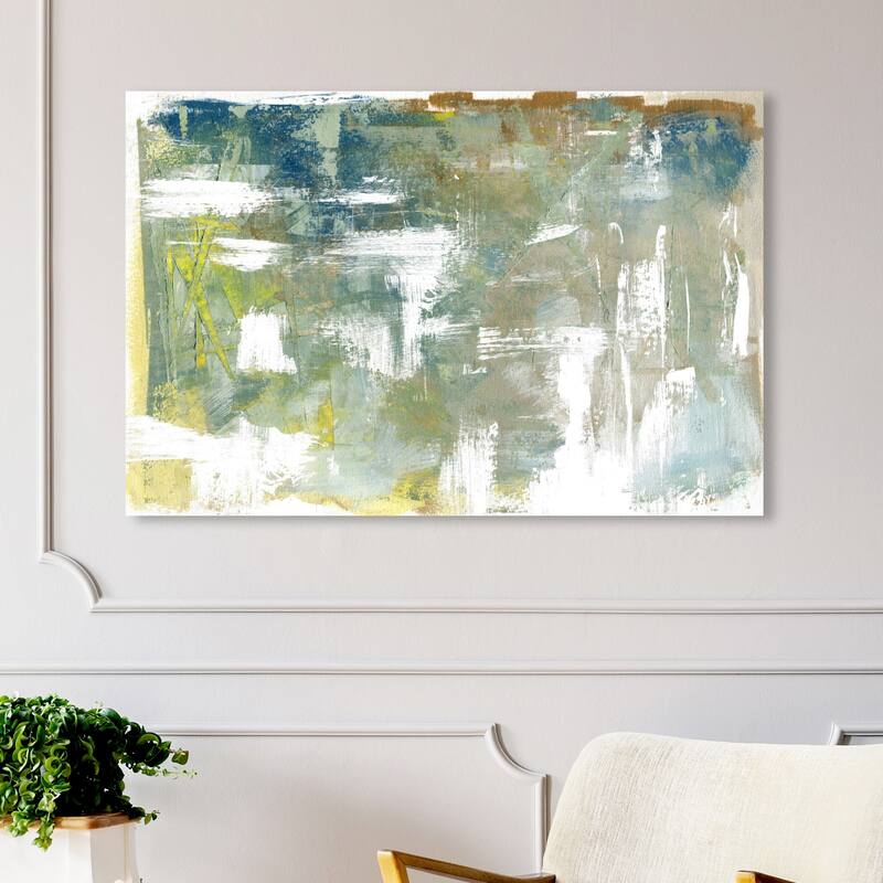 Wynwood Studio Canvas Abstract Adagio Spring Green and Modern & Contemporary Wall Art Canvas Print - 30 x 45
