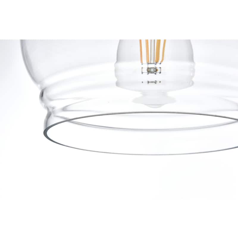 Elegant Lighting Kenna Single Light 8" Wide Mini Pendant with Clear