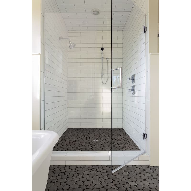 Coin Marble 11 in. x 11 in. Marble Mesh-Mounted Mosaic Wall and Floor Tile