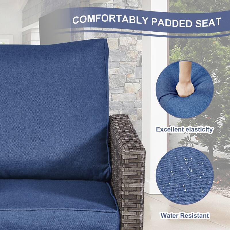 Gymojoy Outdoor Fire Pit Conversation Set, Patio Furniture with Cushions