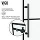 preview thumbnail 37 of 36, VIGO Elan Adjustable Sliding Shower Door in Matte Black