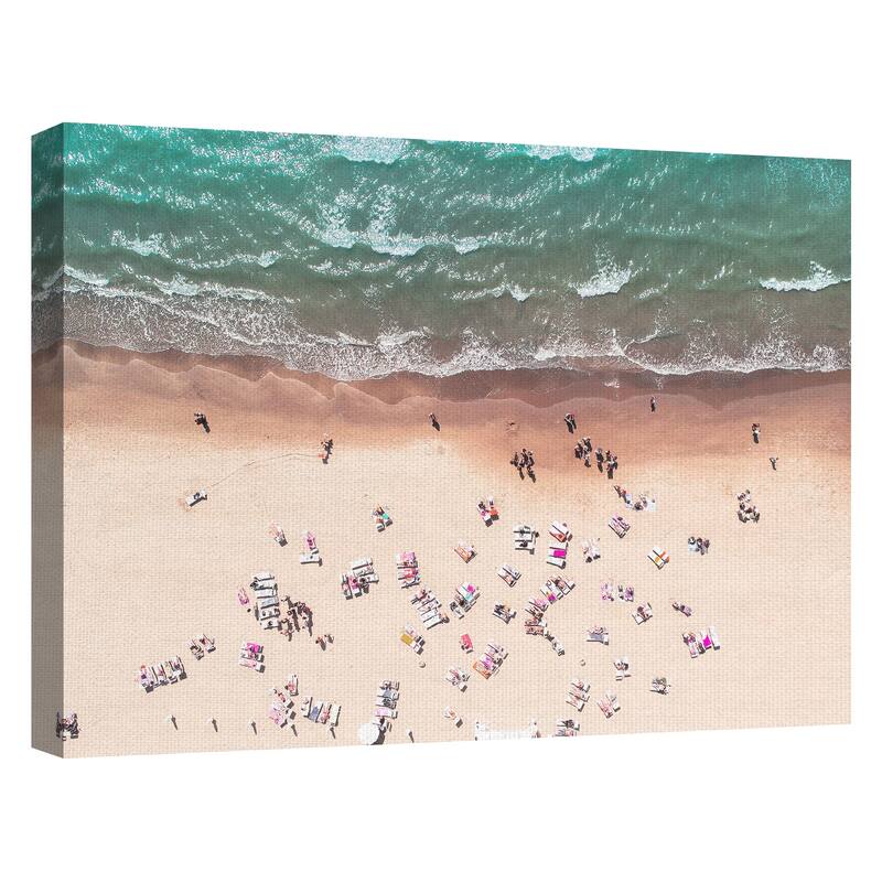 Beach Aerial REC Crop Canvas Art Print
