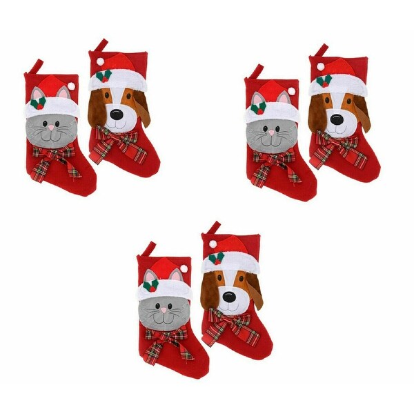 Christmas House Dog and Cat Pet Stockings, 18 inch. Opens flyout.