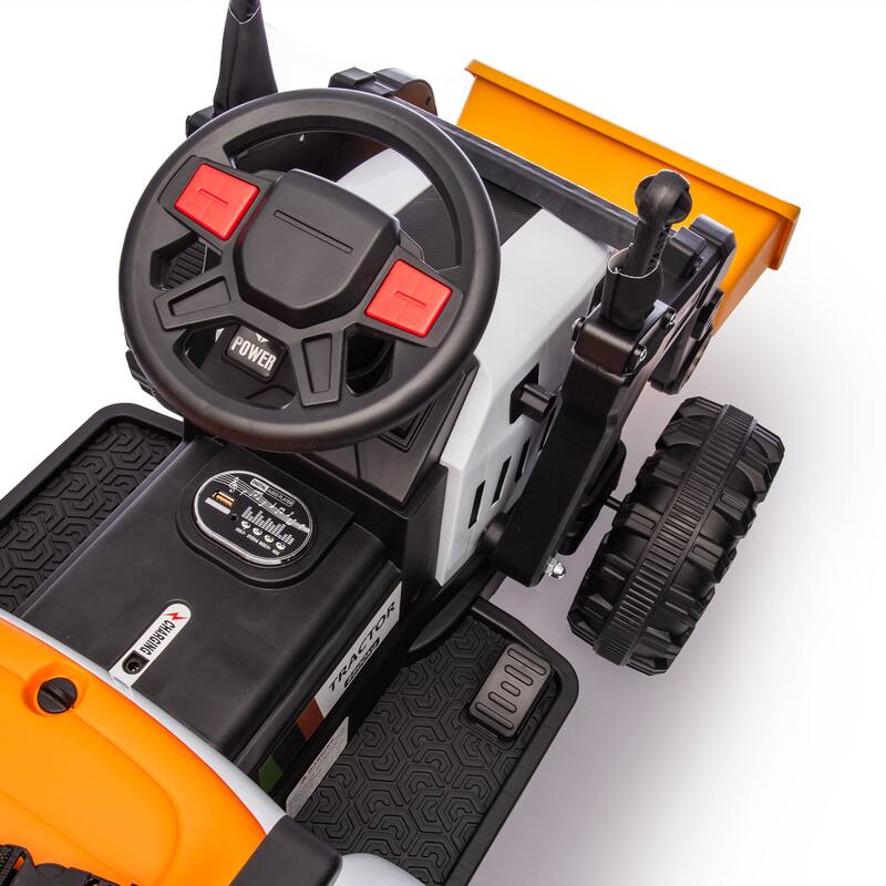 24v Kids Ride-On Electric Tractor Toy W/Parent Remote Control,3-Speed Adjustable,Built-In Music Player,Led Tail-Light