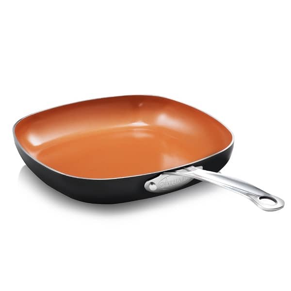 Gotham Steel Nonstick Square Frying Pan 10.25" Ceramic Induction Cookware