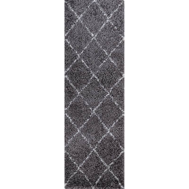 Heartfelt Shag Modern & Contemporary Diamond Indoor Area Rug
