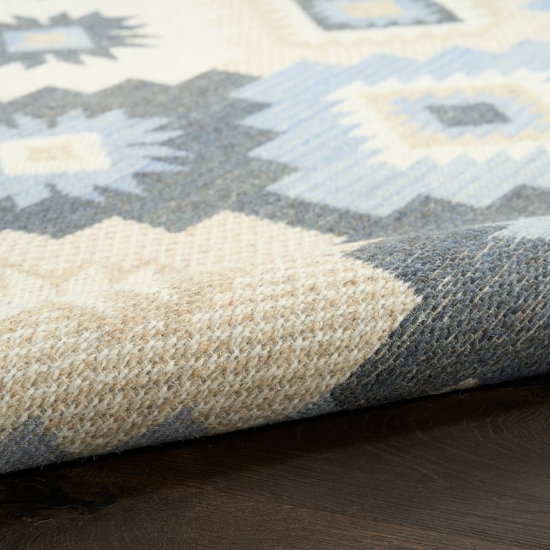 Nourison Copenhagen Flatwoven Wool Indoor only Geometric Area Rug