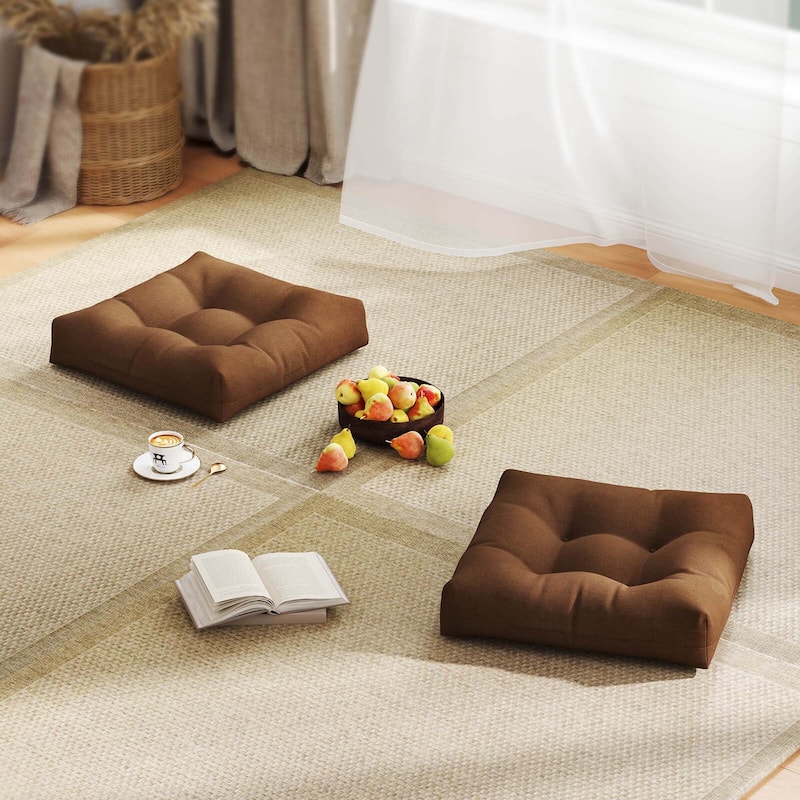 Costway 2 PCS 21'' x 21'' Patio Chair Seat Cushion Pads Indoor/Outdoor
