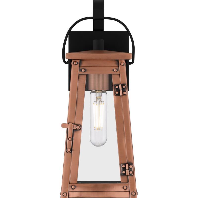 Aged Copper One Light Outdoor Wall Mount from the Carolina Collection