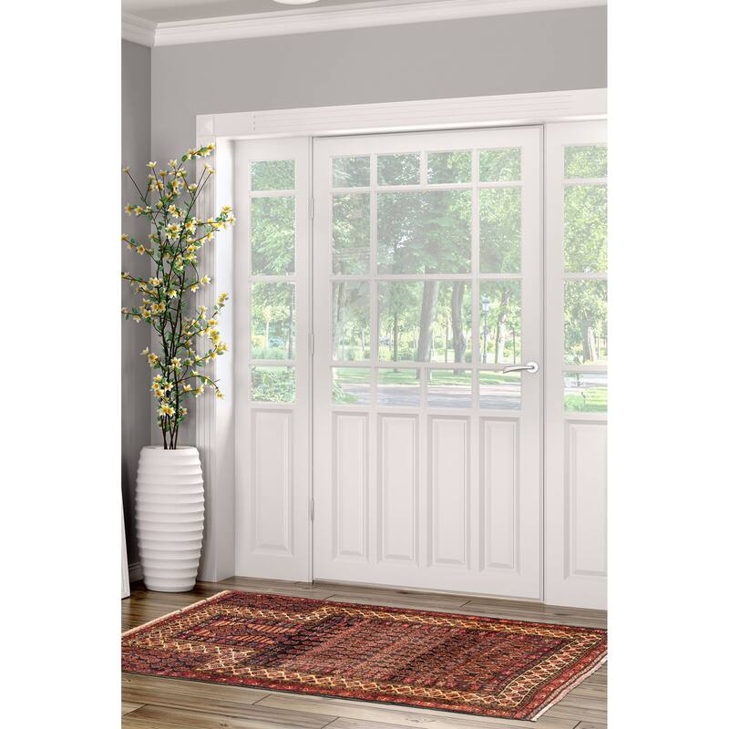 ECARPETGALLERY Hand-knotted Teimani Dark Navy Wool Rug - 2'11 x 4'2