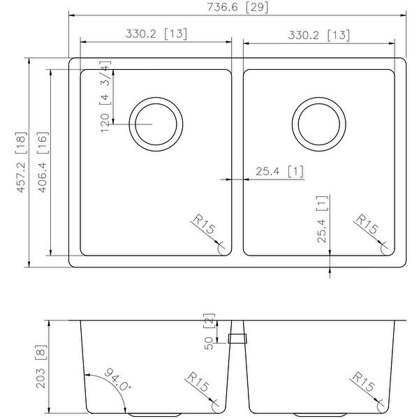 29in. W Stainless Steel Kitchen Sink With 2 Bowl Bed Bath & Beyond