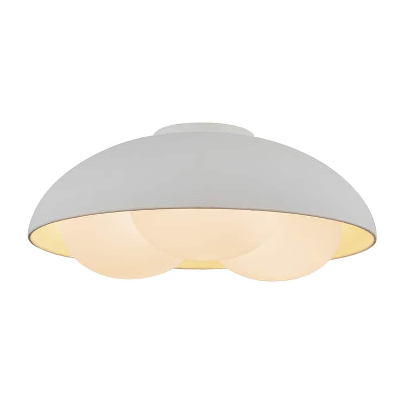 Alora Lighting FM495316 Robyn 3 Light 16" Wide Flush Mount Ceiling - Antique White / Opal Glass