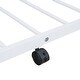 preview thumbnail 14 of 12, Full Metal House Bed with Trundle, Sturdy Bedframe w/Built-in Shelf and Grid for Kids Bedroom, Dorm, No Box Spring Needed, White