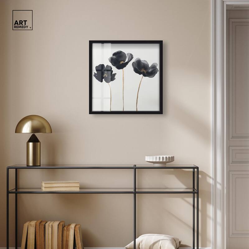 Nocturnal Flowers II Shadowbox by Art Remedy