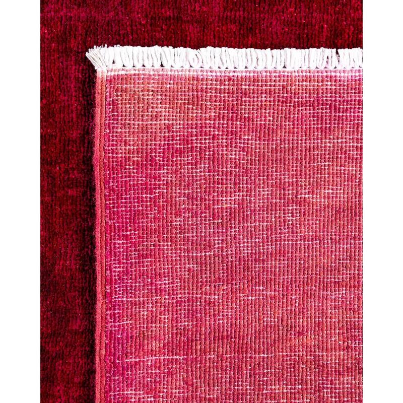Overton Hand Knotted Wool Vintage Inspired Modern Contemporary Overdyed Pink Runner Rug - 2' 9" x 16' 2"