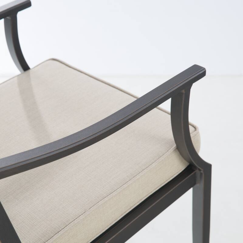 2-Piece Metal Outdoor Dining Chair
